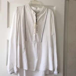 White cotton summer blouse